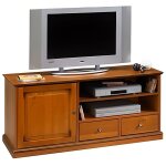 Meuble tv droit louis philippe 1 porte 2 tiroirs - alsace - merisier