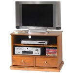 Meuble tv droit style louis philippe alsace - marque inconnue - 2 tiroirs 2 niches - merisier massif