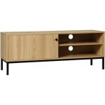 Homcom - meuble tv - panneaux de particules - 120x39. 5x46cm - bois naturel Homcom - meuble tv - panneaux de particules - 120x39. 5x46cm - bois naturel