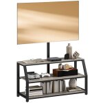 Meuble tv - homcom - support pour t�l�viseurs jusqu� 72 pouces - 2 �tag�res ouvertes - panneau de particules ...