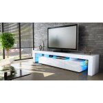 Meuble tv - marque inconnue - blanc laqué - contemporain / design - 189 x 35 x 38 cm Meuble tv - marque inconnue - blanc laqué - contemporain / design - 189 x 35 x 38 cm