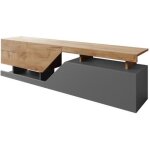 Pitt - meuble tv - 160 cm - style industriel - bois / gris Pitt - meuble tv - 160 cm - style industriel - bois / gris
