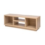 Iris ohyama meuble tv meuble tele banc tv ecran jusqu 55 pouces - ots - 125s - marron clair - l36 x ...