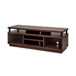 Iris ohyama meuble tv meuble tele banc tv ecran jusqu 55 pouces - ots - 125m - marron - l38 x p126 x ...