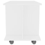 Meuble tv - kimiss - blanc - 80 x 40 x 40 cm - 4 étagères - 4 roulettes Meuble tv - kimiss - blanc - 80 x 40 x 40 cm - 4 étagères - 4 roulettes