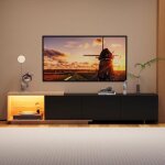 Meuble tv led 240 cm - ylszhyr - armoire e t�l�visionmeuble t�l� de salonbanc tv moderne en bois avec ...