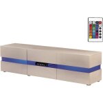 Meuble tv led vida - 177 x 39 x 45 cm - blanc laqué Meuble tv led vida - 177 x 39 x 45 cm - blanc laqué