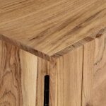 Meuble tv - mee - bois dacacia massif - 140x30x45cm - 2 compartiments et 2 portes