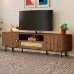 Meuble tv - moderne - 175 cm - design r�tro - grand espace de rangement
