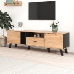 Meuble tv moderne - nalookamic - buffet bas 2 portes 1 tiroir - bois - meuble hi - fi - armoire de salon ...