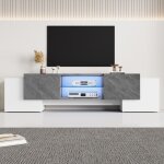 Meuble tv moderne minimaliste avec �clairage led et �tag�res ouvertes meuble bas dans le salon 180 cm ...