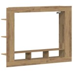 Meuble tv mural - helloshop26 - 152 x 22 x 113 cm - beige - panneaux de particules - design minimaliste ...