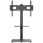 Meuble tv - mvs - table de t�l�visionunit� tv dangle 2 niveaux pour 32 - 65 pouces noir 767312