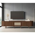 Meuble tv ovale noyer fonc� - design en rotinpieds r�glablesfinition ch�ne moderne parfait pour les meubles ...