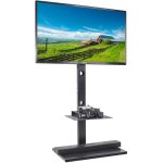 Meuble tv pied avec support rotatif pour led lcd pc ecrans de 32 - 65 pouces fixation vesa 100x100 - ...