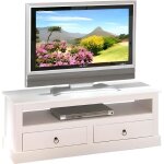 Inter link commode tv provence 3 blanc bois massif