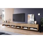 Meuble tv - lowboard a - 300 cm - chêne kastan breslau - led - design contemporain banc tv table tv meuble ... Meuble tv - lowboard a - 300 cm - chêne kastan breslau - led - design contemporain banc tv table tv meuble ...