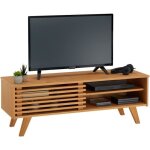 Meuble tv sean banc télé de 115 cm au design vintage avec 4 niches et 1 porte coulissante ajourée en ... Meuble tv sean banc télé de 115 cm au design vintage avec 4 niches et 1 porte coulissante ajourée en ...
