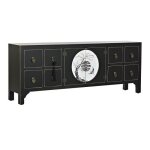 Meuble tv oriental noir sapin métal mdf 130cm - marque inconnue - 8 tiroirs 2 portes Meuble tv oriental noir sapin métal mdf 130cm - marque inconnue - 8 tiroirs 2 portes