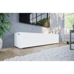Meuble tv suspendu / table basse tv / banc télé flottant de salon 140 cm blanc mat Meuble tv suspendu / table basse tv / banc télé flottant de salon 140 cm blanc mat