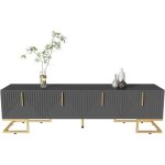 Meuble tv - table tv buffet bas avec quatre portes - convient pour le salon et la chambre � coucher 170 ...