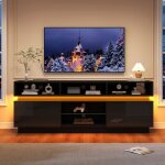 Meuble tv pour t�l�viseurs 60 pouces meuble t�l� moderne led haute brillancemeuble tv bas avec �tag�re ...