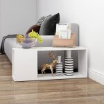 Meuble tv pour t�l�vision table basse pour chambre salon blanc 80x24x32 cm agglom�r�[308]