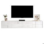 Meuble tv texture g�om�trique buffet bas de salon avec 3 portes et 2 tiroir base meuble tv 170x30x305 ...