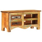 Meuble tv - vidaxl - bois de rcupration massif - style classique - marron