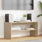 Meuble tv vidaxl ch�ne sonoma 80 x 35 x 40 cm ? console en bois ding�nierie