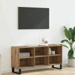 Meuble tv - vidaxl - console ch�ne artisanal - 1035 x 30 x 50 cm - bois ding�nierie - 6 �tag�res