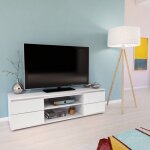 Meuble tv / vidéo como 140cm 2 portes + 1 niche / blanc Meuble tv / vidéo como 140cm 2 portes + 1 niche / blanc