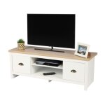 Meuble tv blanc 2 portes virginia