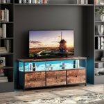 Meuble tvmeuble tv ledmeuble tv haut3 tiroirs en tissu de rangement pratiqueled108�30�57 cmstructure ...