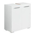 Meuble vasque jupiter - blanc - 600 x 300 x 600 mm - meuble de salle de bain colonne armoire
