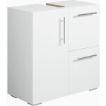 Meuble vasque mars - blanc - 600 x 300 x 600 mm - meuble de salle de bain colonne armoire