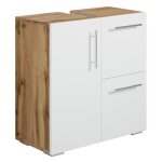 Meuble vasque - mars - chene - 60 x 30 x 60 cm - salle de bain colonne armoire
