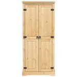 Meuble v�tements brun - lemon� garde - robe - grand stockage - armoire penderie - corona 76x50x170cm ...