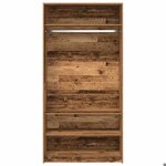 Meuble v�tements brun - lemon� garde - robe - grand stockage - armoire penderie - vieux bois - 100x50x200cm ...