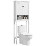 Meuble wc meuble dessus toilettes style classique chic 2 portes �tag�re niche blanc