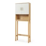 Meuble wc ferrersp 160 x 63 x 20 cm effet ch�ne sable naturel