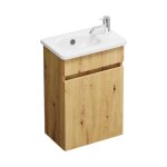 Meuble wc lave - mains burgbad joline ch�ne