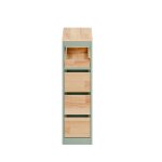 Meuble wc � roulettes - sobuy - 3 tiroirs - 4 roues - 23. 3x65. 3x82. 0 cm - vert - mdf - capacit� de ...