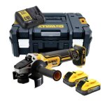 Meuleuse 18v xr 125mm (2x50 ah powerstack) en tstak - dewalt dcg405h2t