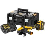 Meuleuse 18v 125 mm xr brushless - dewalt - avec 1 batterie 18v 6ah - chargeur - coffret - dcg409t1 - ...