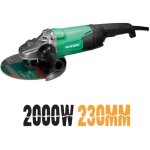 Meuleuse dangle hitachi hikoki 230 mm 2000w g23stz - grande puissance et durabilit