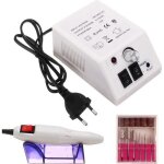 Meuleuse � ongles de polissage portable 220 v 20 000 tr / min manucure �lectrique avec 6 t�tes de meulage ...