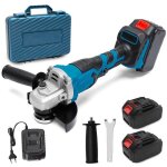 Meuleuse sans fil avec batterie et chargeur 125mm - brushless 1500w 3 vitesses 12000rpm compatible makita ...
