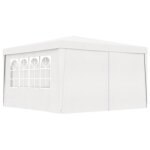 Mexp - tente de réception - belvédère de jardin avec parois latérales 4x4 m blanc 90 g - m²(6414) Mexp - tente de réception - belvédère de jardin avec parois latérales 4x4 m blanc 90 g - m²(6414)