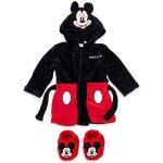 Mgs33 peignoir + pantoufles disney mickey 900811 9 / 12 mois rouge cadeau naissance